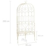  Klupa 95 cm željezna antikna bijela | shoptok.hr