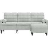  Trosjed s tabureom svjetlosivi 180 cm baršunasti | shoptok.hr