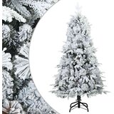 vidaXL Umestno božično drevo z stojalom Zelena in bela 120 cm PVC | Shoptok.si