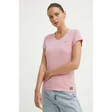 G-star Raw Bombažna kratka majica ženski, roza barva