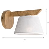  Brilagi - LED zidno svetlo ANTHONY 1xE14/40W/230V hrast/bela | Eponuda.com