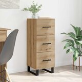 vidaXL Strani šal s predalom Umetni hrast 34,5 x 34 x 90 cm | Shoptok.si