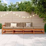  Sekcionalna sofa Vosak Smeđa 252 x 62 x 70 5 cm - Smolasto smeđe drvo Trosjed s tabureom | shoptok.hr