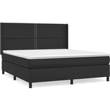  Krevet s oprugama i madracem crni 180 x 200 cm od umjetne kože | shoptok.hr