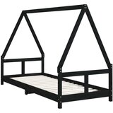  Za dječji krevet crni 80 x 200 cm od masivne borovine | shoptok.hr
