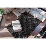 Kayoom RAVNO TKANA PREPROGA Bijou 225 Schwarz / Silber 200/290 cm črna, srebrne barve | Shoptok.si
