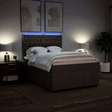 vidaXL Krevet s oprugama i madracem tamnosmeđi 160x200 cm tkanina | shoptok.hr