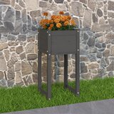 vidaXL Visoka greda siva 40x40x81 cm trdna borovina Cene