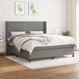 The Living Store Box spring postelja z vzmetnico temno siva 180x200 cm blago - Box Spring Postelja, (21520591) Cene