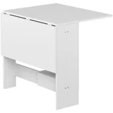 Raztegljiva jedilna miza z belo mizno ploščo 76x28 cm Papillon –
