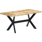 Blagovaonski stol od grubog masivnog drva manga 160x80x75 cm | shoptok.hr
