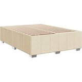 vidaXL Box spring postelja z vzmetnico krem 160x200 cm blago, (21309897) | Shoptok.si