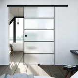 steklena drsna vrata diamond doors black lines (935 x 2.058 mm, varnostno kaljeno steklo)