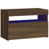  Nočna omarica z LED lučkami rjavi hrast 60x35x40 cm, (20734933) | Shoptok.si
