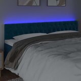  LED uzglavlje tamnoplavo 180x7x78/88 cm baršunasto | shoptok.hr