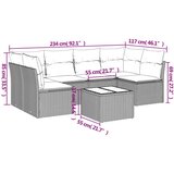 vidaXL 7-dijelni set vrtnih sofa od poliratana s jastucima smeđi | shoptok.hr