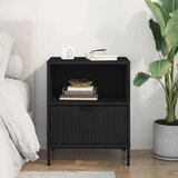 vidaXL Noćni ormarić s ladicama Crna 49 x 36 x 61 cm Konstruirano drvo | shoptok.hr