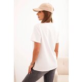 Polski Women's cotton blouse in a classic cut ecru | Shoptok.si