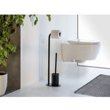 Wenko Črno jekleno stojalo za WC papir z WC ščetko Levante – | Shoptok.si