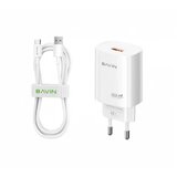 BAVIN punjač 22.5w Usb A + kabl Type C bela