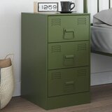 vidaXL Nočna omarica olivno zelena 34,5x39x62 cm jeklo Cene