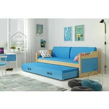 BMS Group Otroška postelja Dawid z dodatnim ležiščem - 90x200 cm - bor/modra