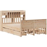  Krevet s regalom za knjige bez madraca 150 x 200 cm od borovine | shoptok.hr