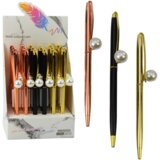 Metalna kemijska olovka s automatskom biserno plavom tintom 1,0 mm | shoptok.hr