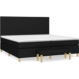 Maison Chic Box spring postelja - Vzmetna postelja z vzmetnico črn 200x200 cm blago SL13158, (21882384) | Shoptok.si