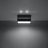 Nice Lamps Crna stropna svjetiljka s metalnim sjenilom 10x20 cm Lorum – Cijene