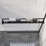  Stenska polica za tuš kabino črna 100 cm aluminij | Shoptok.si