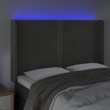  LED uzglavlje tamnosivo 147x16x118/128 cm baršunasto | shoptok.hr