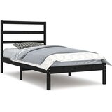  Okvir za krevet od masivne borovine crni 100 x 200 cm | shoptok.hr