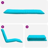  Sklopiva ležaljka za sunčanje tirkizna 175x54x8,5 cm Oxford tkanina | shoptok.hr