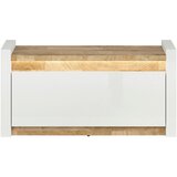 XORA garderobna klop bela, barve hrasta | Shoptok.si