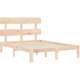  Okvir kreveta s uzglavljem 140 x 190 cm od masivnog drva | shoptok.hr
