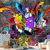 Artgeist Foto tapeta - Graffiti: Colourful attack 100x70 Standard Slike