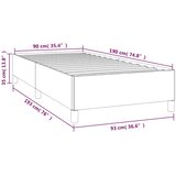  Okvir za krevet bez madraca crni 90x190cm od tkanine | shoptok.hr