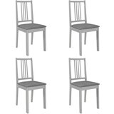 Maison Chic Jedilni stoli - Vzorci stoli z blazinami 4 kosi trden les sivi A1510, (22031338) | Shoptok.si