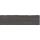 vidaXL Mizna plošča temno siva 160x40x6 cm obdelana trdna hrastovina, (20979824)