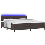 Box Postelja z vzmetnico z vzmetnico Temno rjava 200 x 200 cm blago, (5000128318) | Shoptok.si