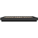 vidaXL Okvir za krevet s LED svjetlima crni 120 x 190 cm drveni | shoptok.hr