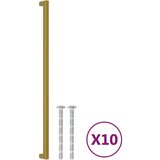  Ručke za ormarić 10 kom zlatne 480 mm od nehrđajućeg čelika | shoptok.hr