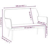  Klupa plava 108 x 79 x 79 cm baršunasta | shoptok.hr