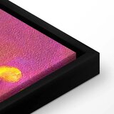 Slika - Modern impressionism - night landscape of a lake with a floating boat 120x80 U crnom drvenom okviru | shoptok.hr