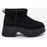 Boto Women's Low Slip-On Insulated Snow Boots with Fur Black Mavelle | Shoptok.si
