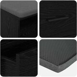  Klupa za hodnik s jastukom s policom Crni Hrast 80 x 38 x 46 cm | shoptok.hr