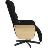  Masažni naslonjač od tkanine s osloncem za noge crni | shoptok.hr