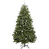 vidaXL Umestno božično drevo z LED lučmi Zelena 300 cm PVC in kovina | Shoptok.si