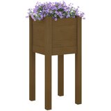  Vrtna sadilica smeđa boja meda 31x31x70 cm od masivne borovine | shoptok.hr